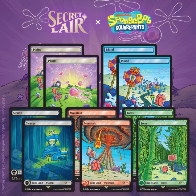 Magic the Gathering Secret Lair x SpongeBob SquarePants: Lands Under the Sea (Foil)