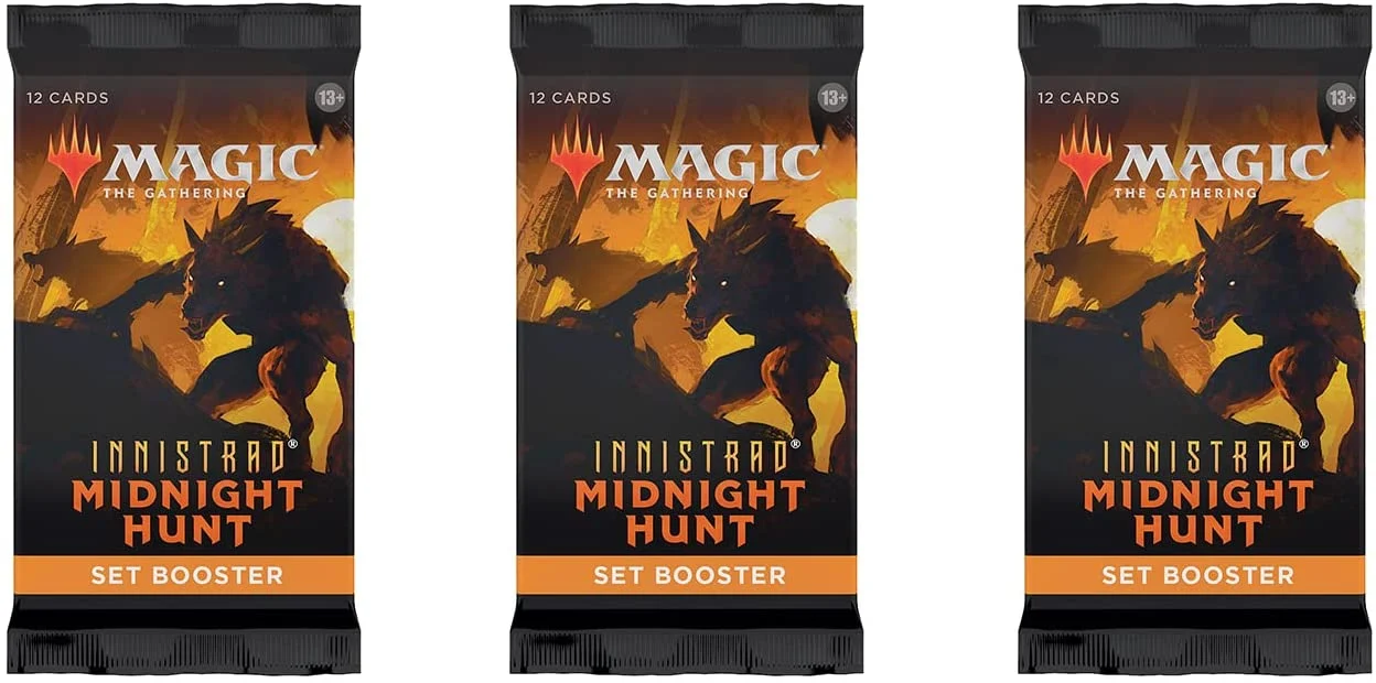 Magic: The Gathering Set Booster Pack Lot - Innistrad: Midnight Hunt - 3 Packs