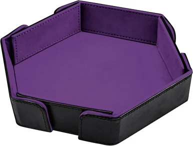 Magnetic Hexagon Dice Tray - Purple
