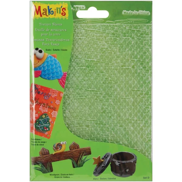Makin's USA Clay Texture Sheets, 7-Inch by 5-1/2-Inch, 4 Per Package