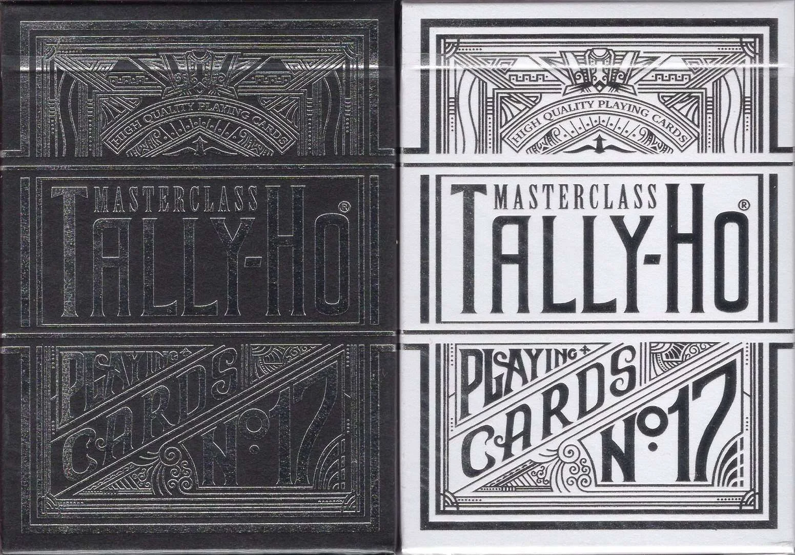 Masterclass Tally-Ho Playing Cards - Black & White