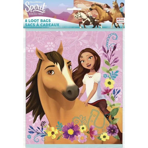 Unique Spirit Riding Free Party Loot Bags | 9" x 7.5" | 8 Pcs