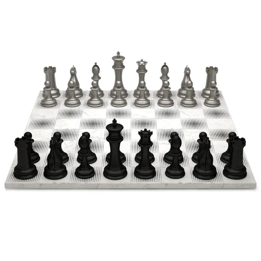 Metal Chess Set White VS Black
