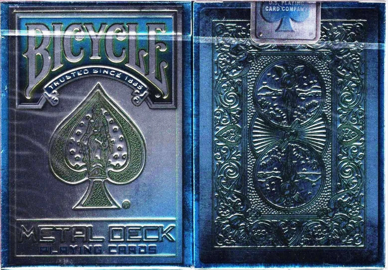 Metal Rider Back Blue Bicycle Playing Cards