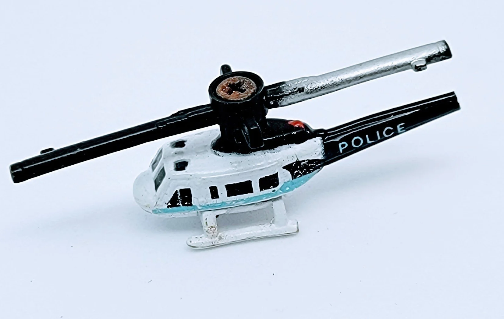 Micro Machines Huey Mini Police Helicopter Missing Tail Assembly Miniature Toy MMB3