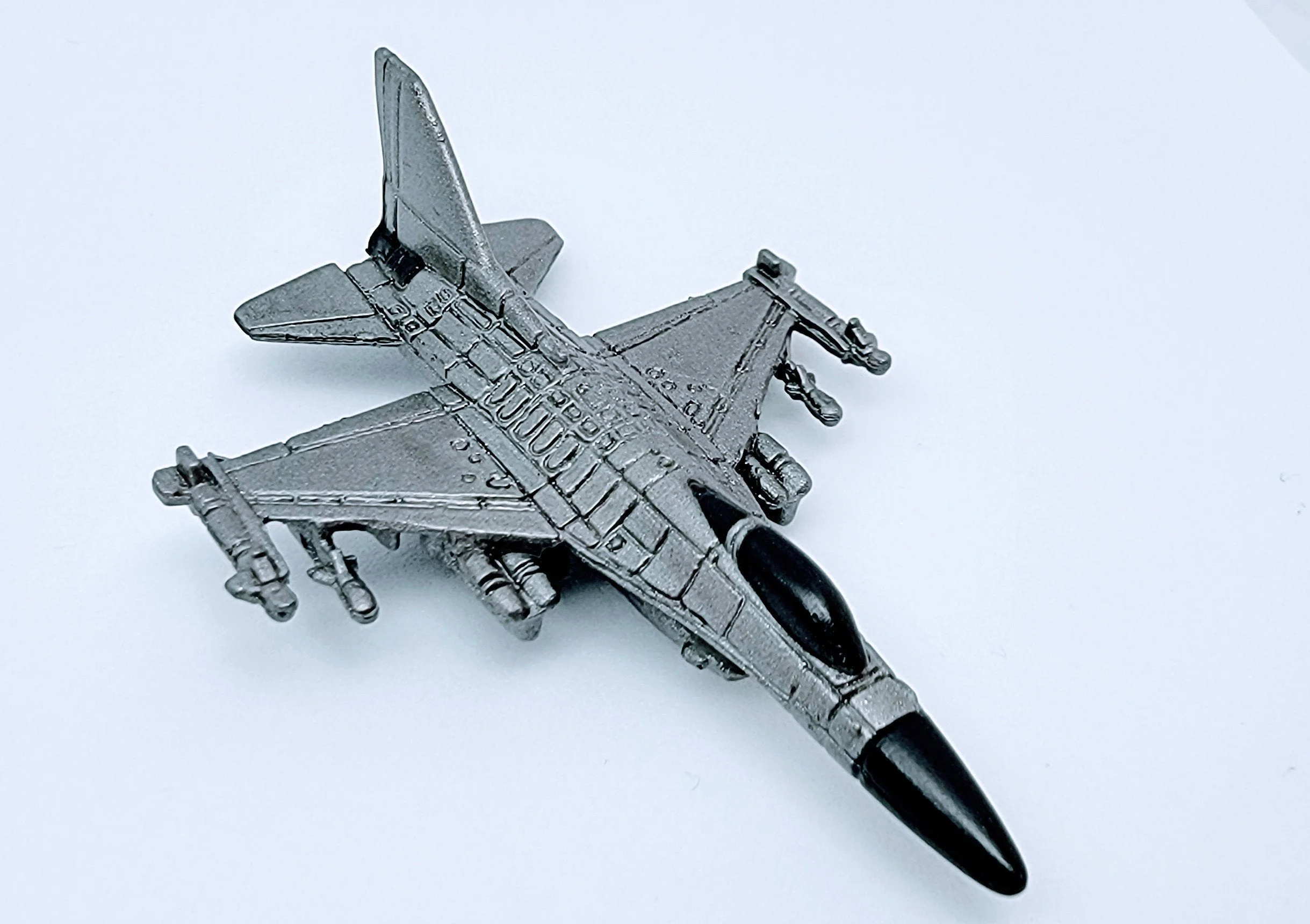 Micro Machines Military Dark Silver F-16 Viper Jet Fighter Miniature Toy MMB3
