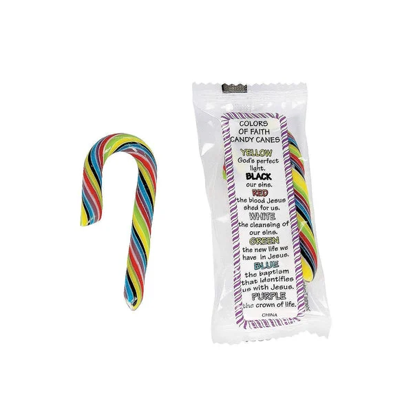 Mini Colors of Faith Candy Canes - Easter & Easter Candy & Chocolate