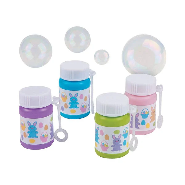 Mini Easter Bubbles for Easter - Bulk Set of 24 - Easter Egg Hunt Toys and Basket Fillers for Kids