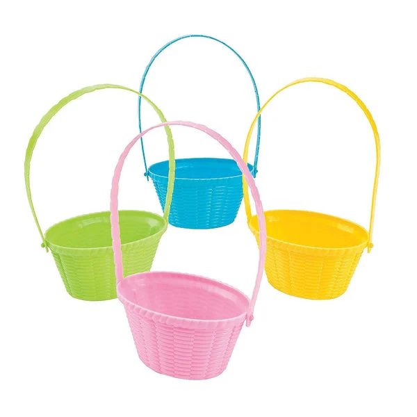 Mini Pastel Easter Baskets (set of 12) Easter Party and Hunt Supplies