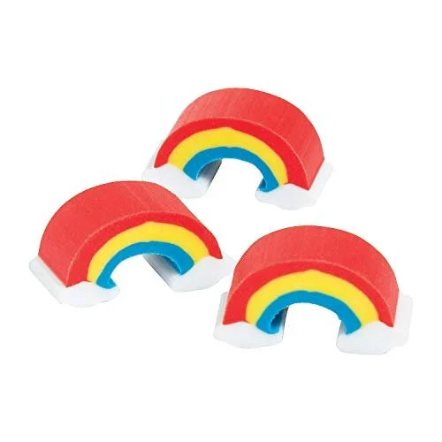 Mini Rainbow Erasers (bulk set of 300) Great for classroom giveaways and party favors