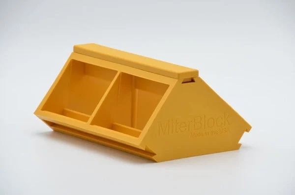 Miter Block Support Stand - 6 Adjustable Height Settings with 0.25" Riser - Heavy Duty & Light Rigid Plastic - Portable Brace for Miter Saws,