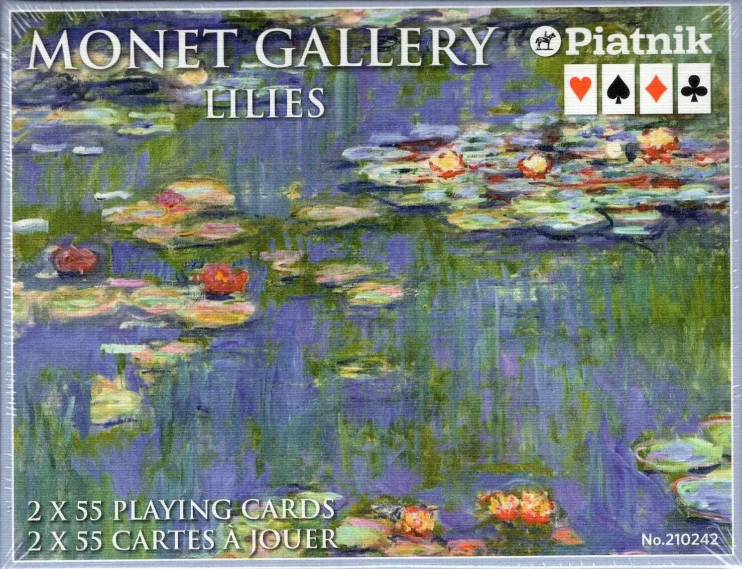 Monet Lilies 2 Deck Set Bridge Size Playing Cards Piatnik