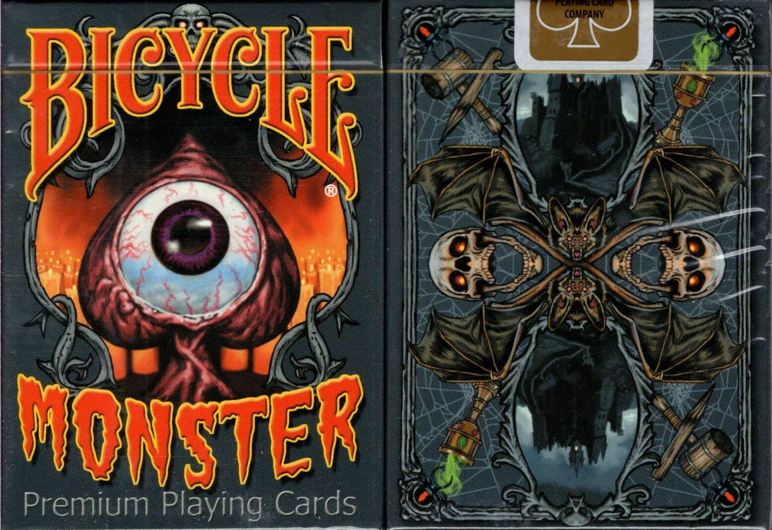 Monster v2 Gilded Bicycle Playing Cards