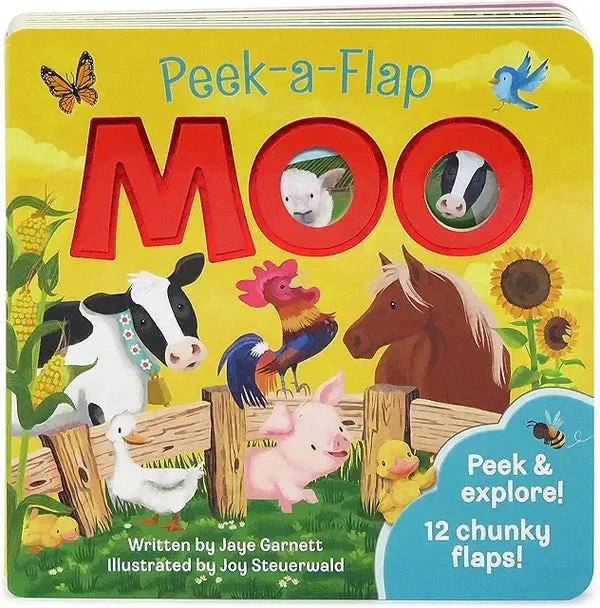 Moo - Peek-a-Flap Lift-a-Flap Children's Board Book