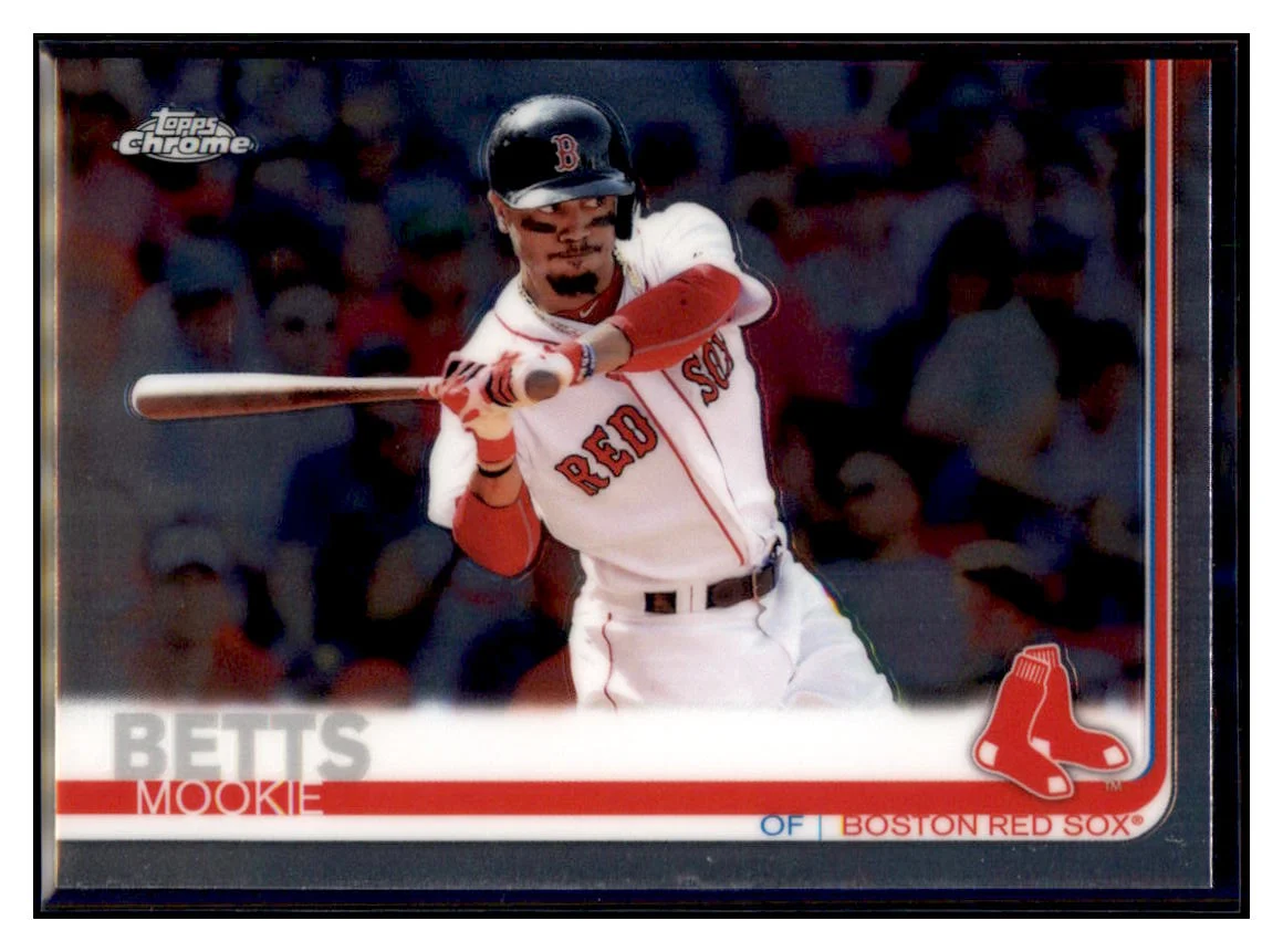 Mookie Betts Red Sox Baseball Card 2019 Topps Chrome CBT1B_1a