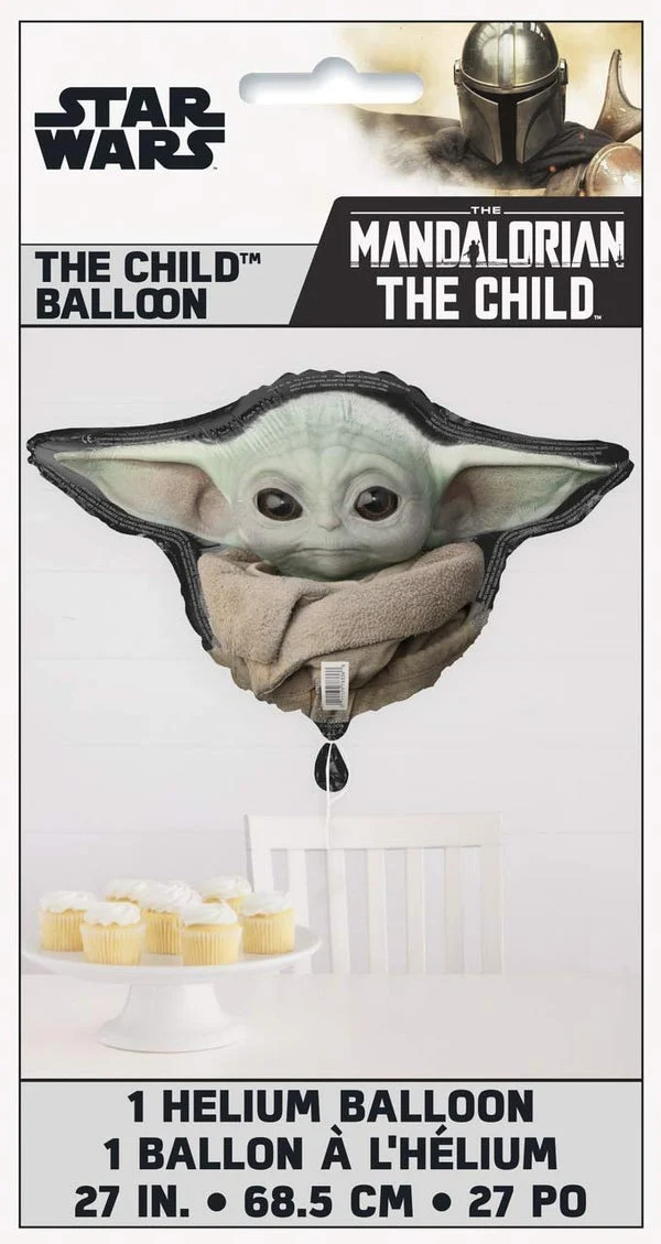 Multicolor Foil Mandalorian The Child Balloon Bulk (27") 1 Count - Premium Quality, Perfect for Star Wars Fans and Themed Parties