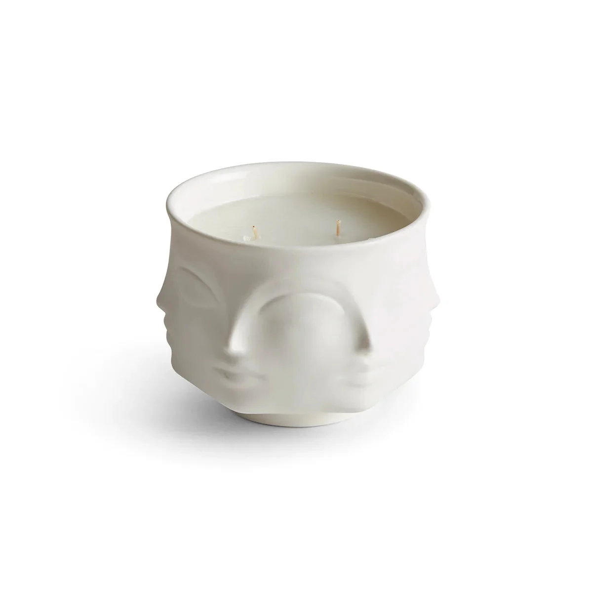 Muse Blanc Ceramic Floral Candle