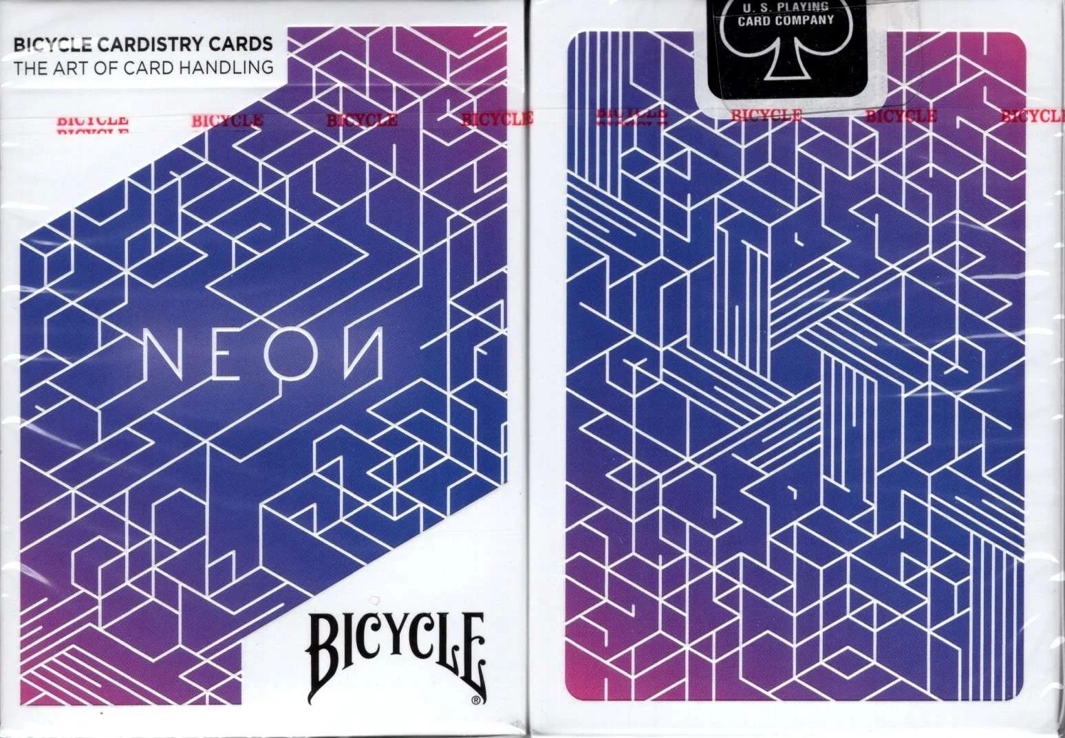 Neon Blue Aurora Bicycle Cardistry Cards