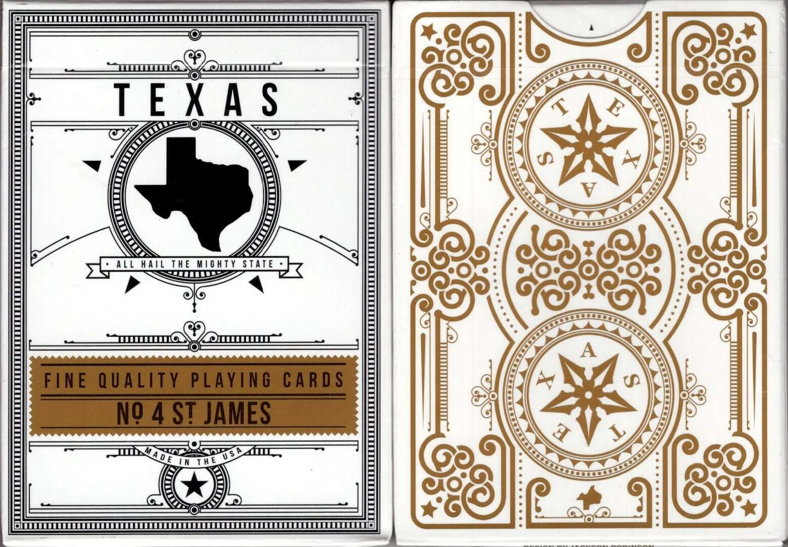 No. 4 St. James Texas Playing Cards White by Kings Wild Project