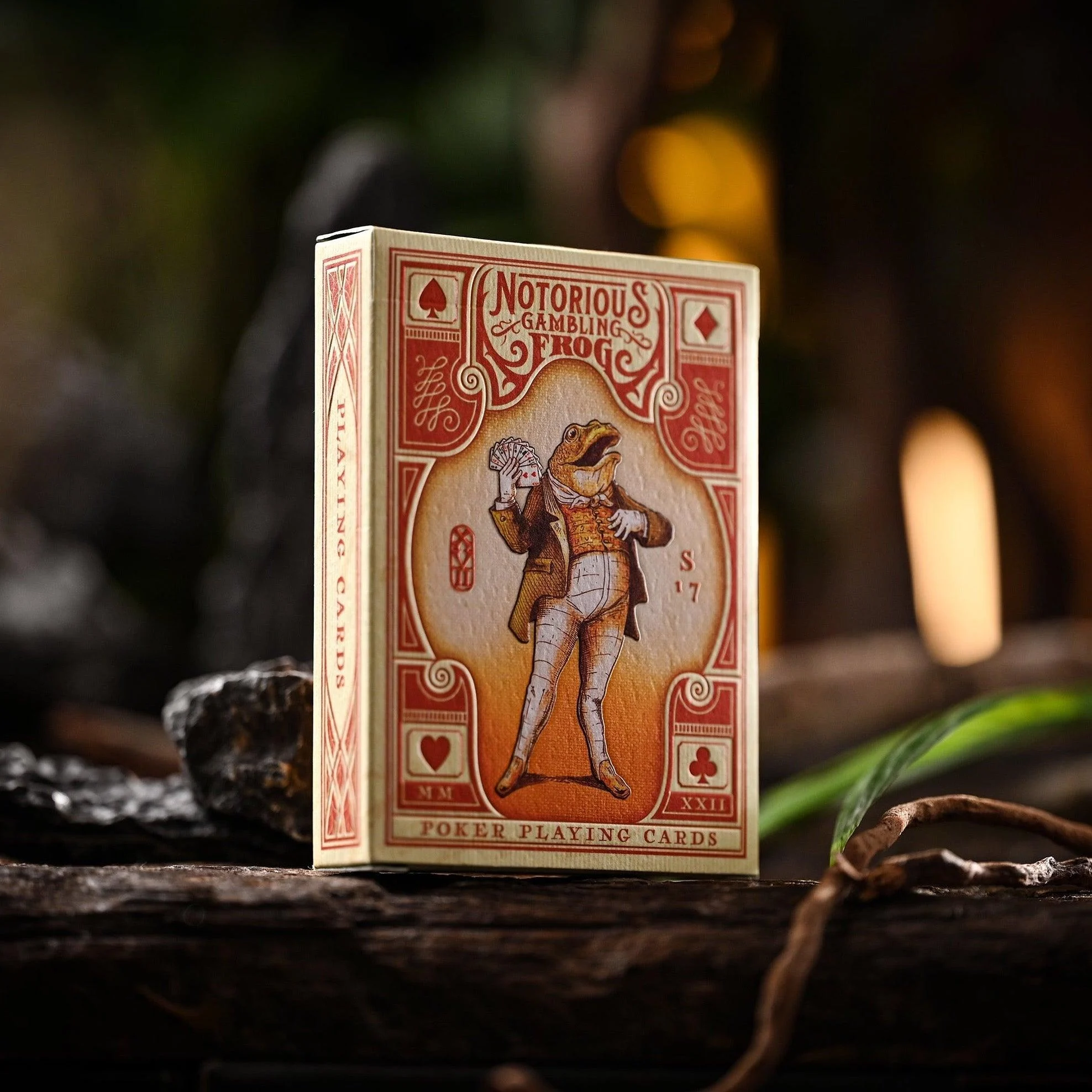 Notorious Gambling Frog Playing Cards - Orange