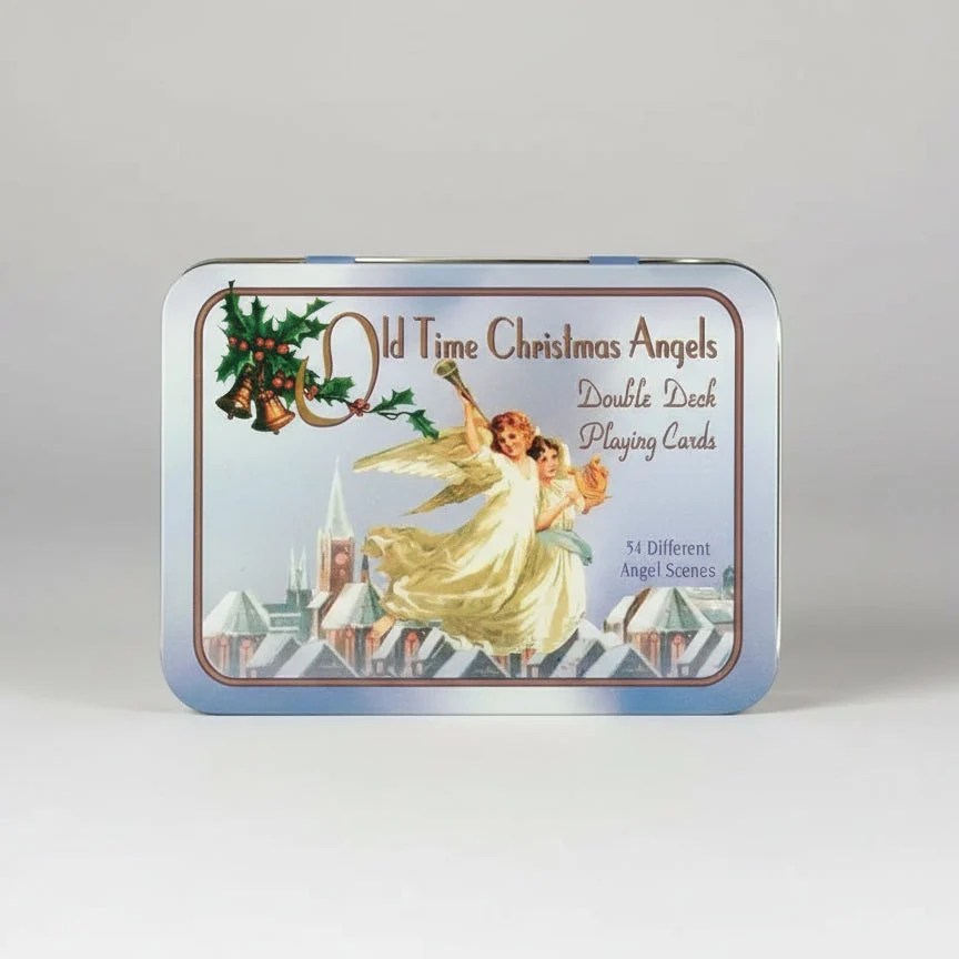 Old Time Christmas Angels Deluxe Double Bridge Deck by U.S. Games Systems