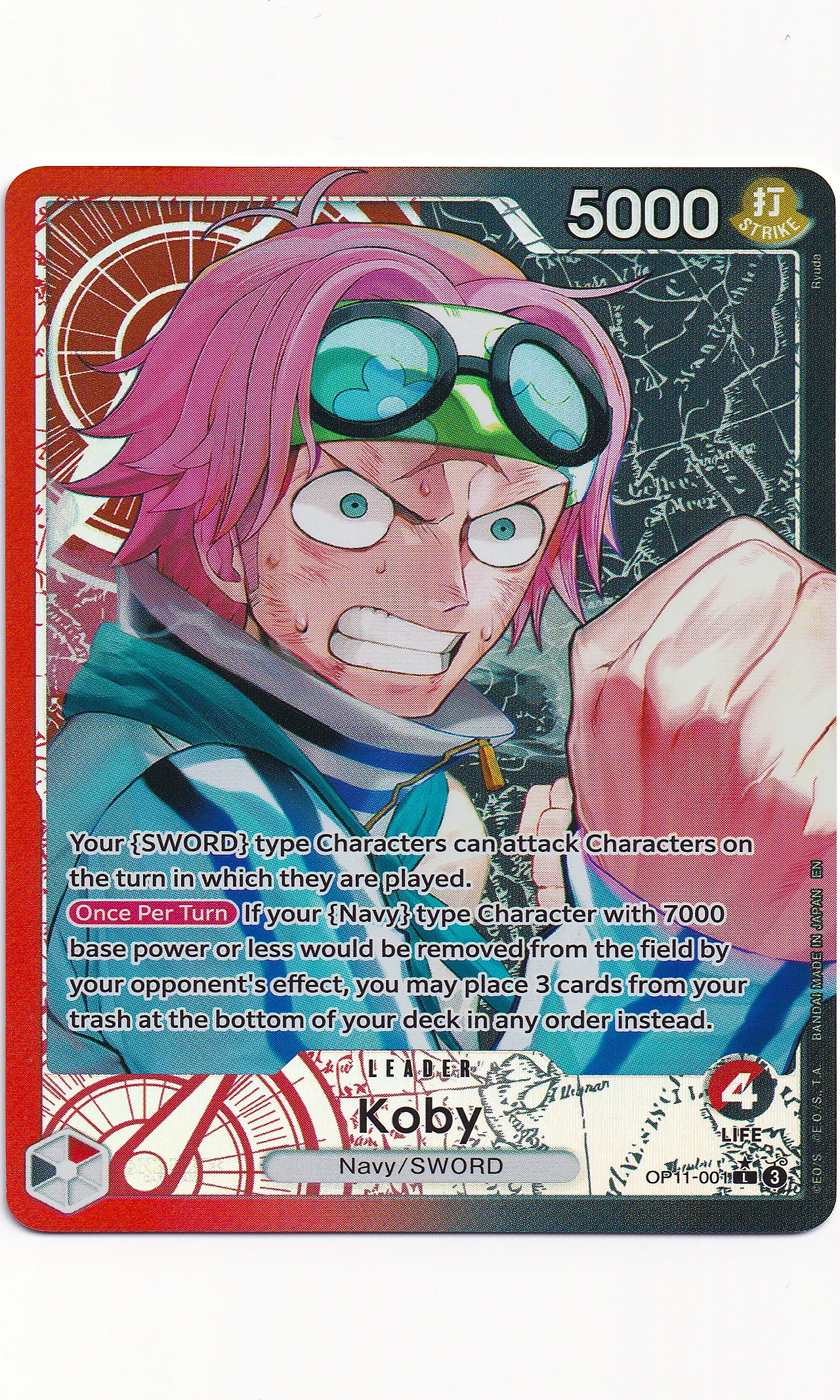 One Piece - #11-001 Koby (Alternate Art - Leader)
