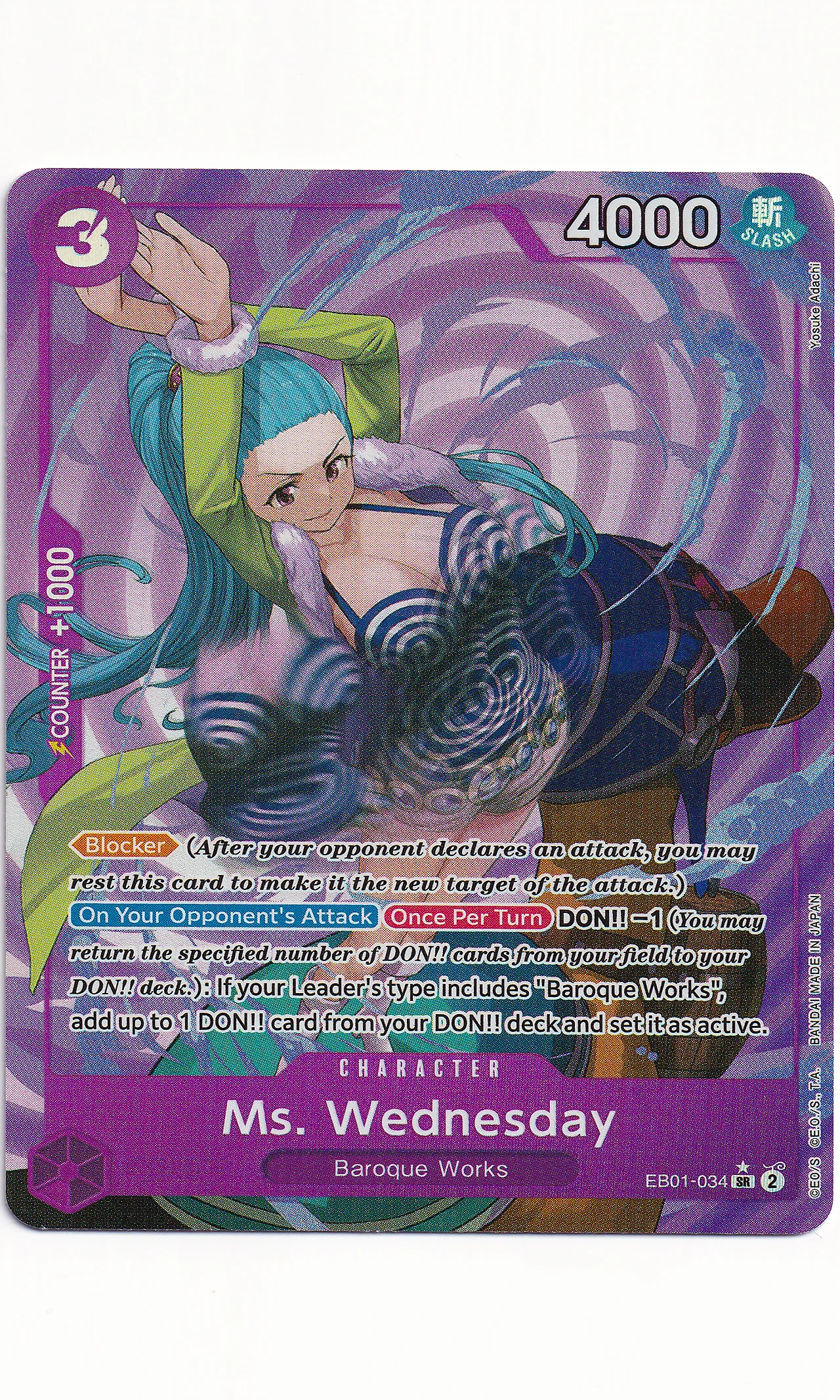 One Piece - #EB01-034 Ms. Wednesday (Alternate Art)