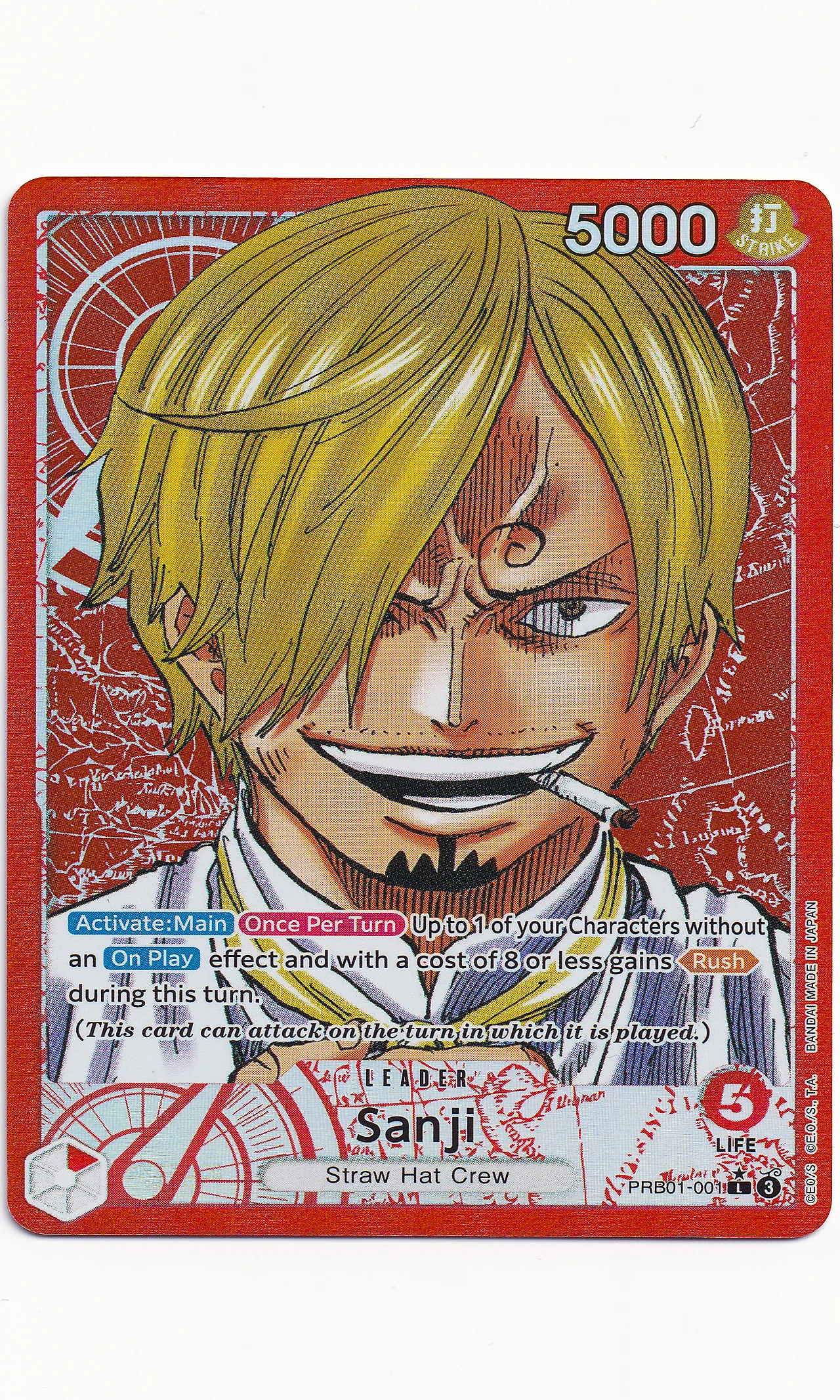One Piece - #PRB01-001 Sanji (Alternate Art - Leader)