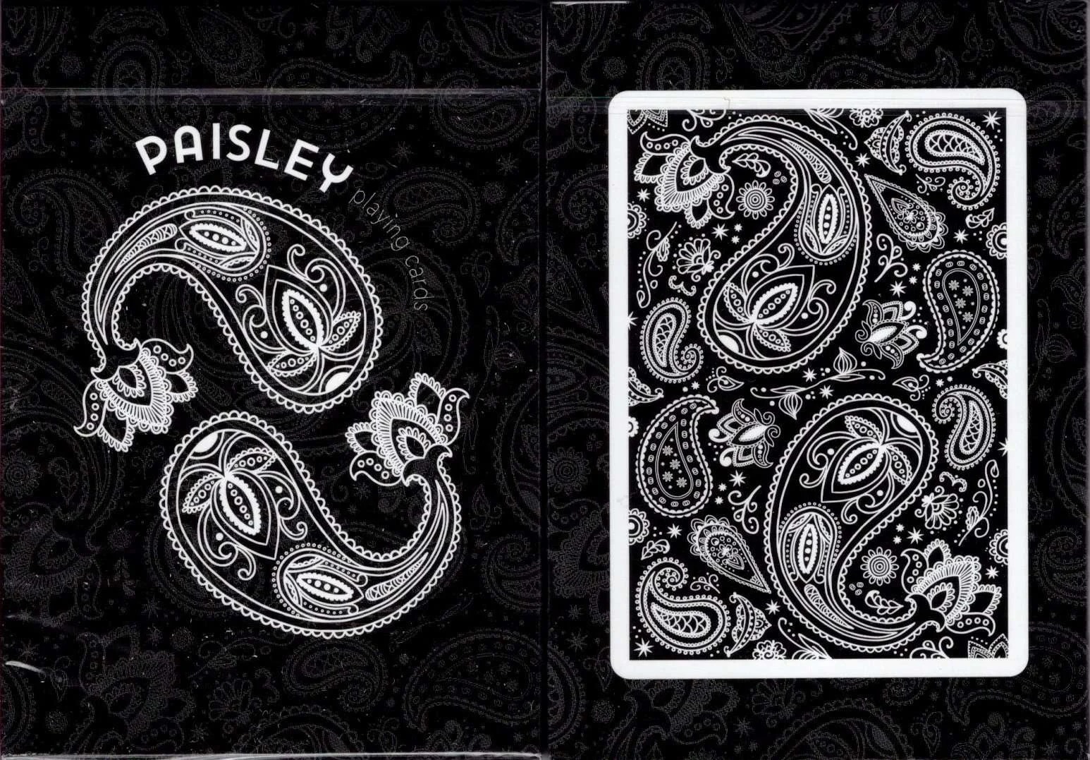 Paisley Black Marked Playing Cards USPCC