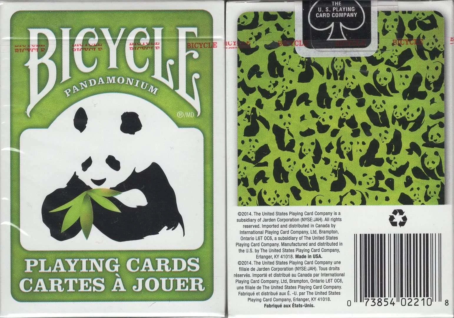 Pandamonium Green Bicycle Playing Cards