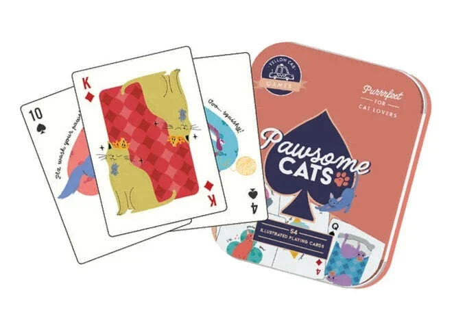 Pawsome Cats Playing Cards In Tin