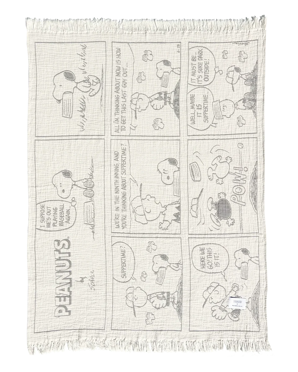 Peanuts Blanket Kid Comic Baseball