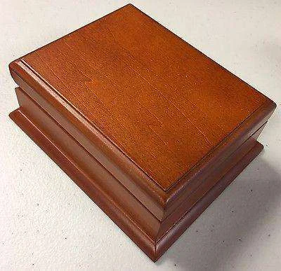 Pecan Wood Finish Executive Playing Card Box
