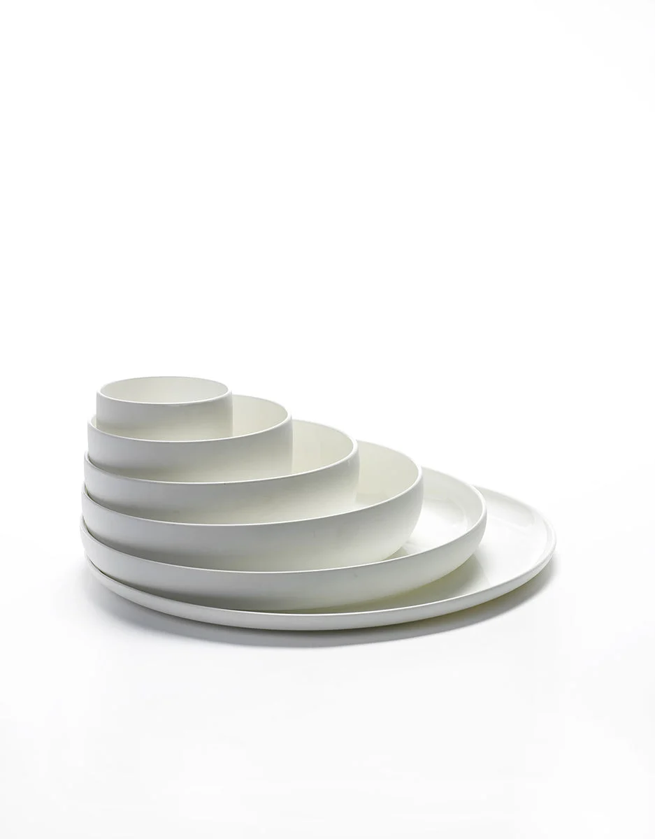 Piet Boon White Porcelain Low Serving Plates Available in 8 Sizes