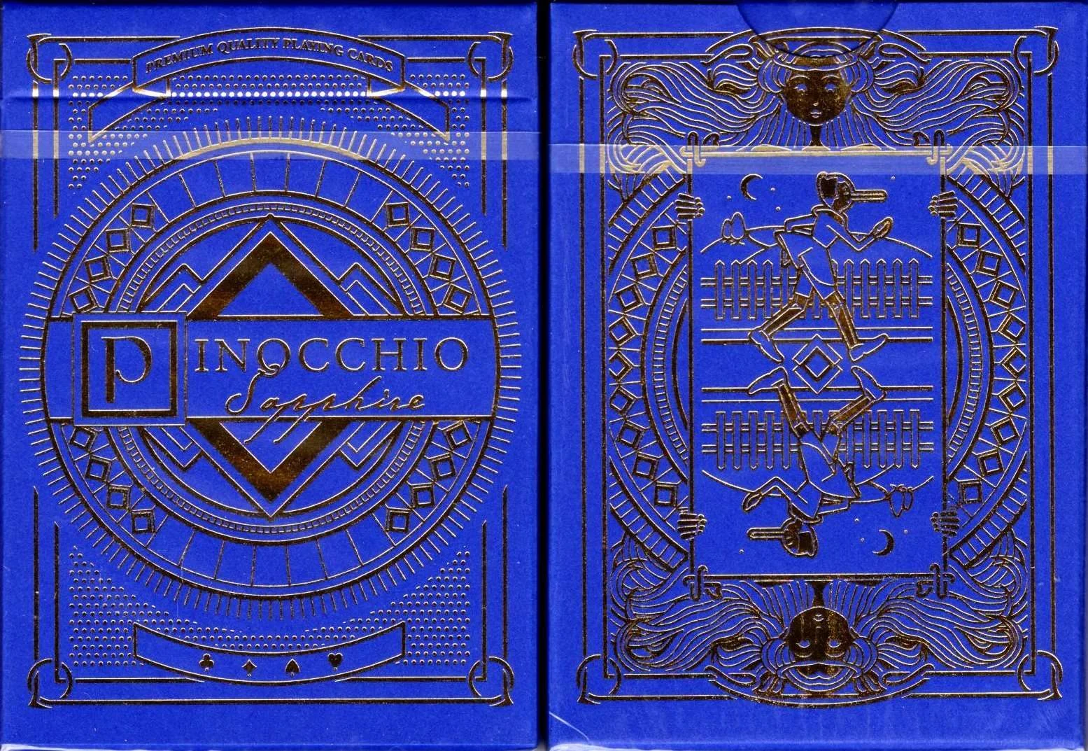 Pinocchio Sapphire Blue Playing Cards USPCC
