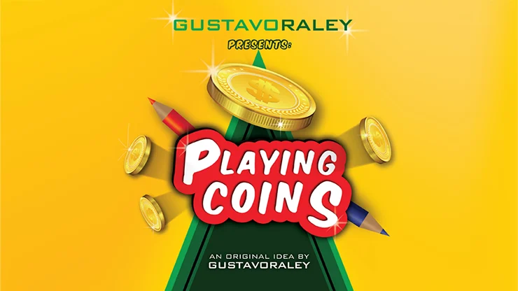 PLAYING COINS (Gimmicks and Online Instructions) by Gustavo Raley - Trick