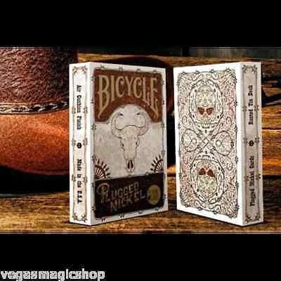 Plugged Nickel Rusted Tin Bicycle Playing Cards Deck