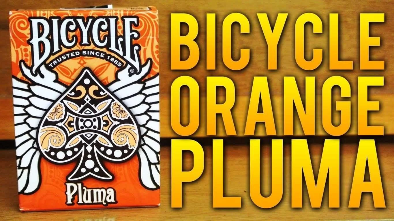 Pluma Orange Bicycle Playing Cards Deck