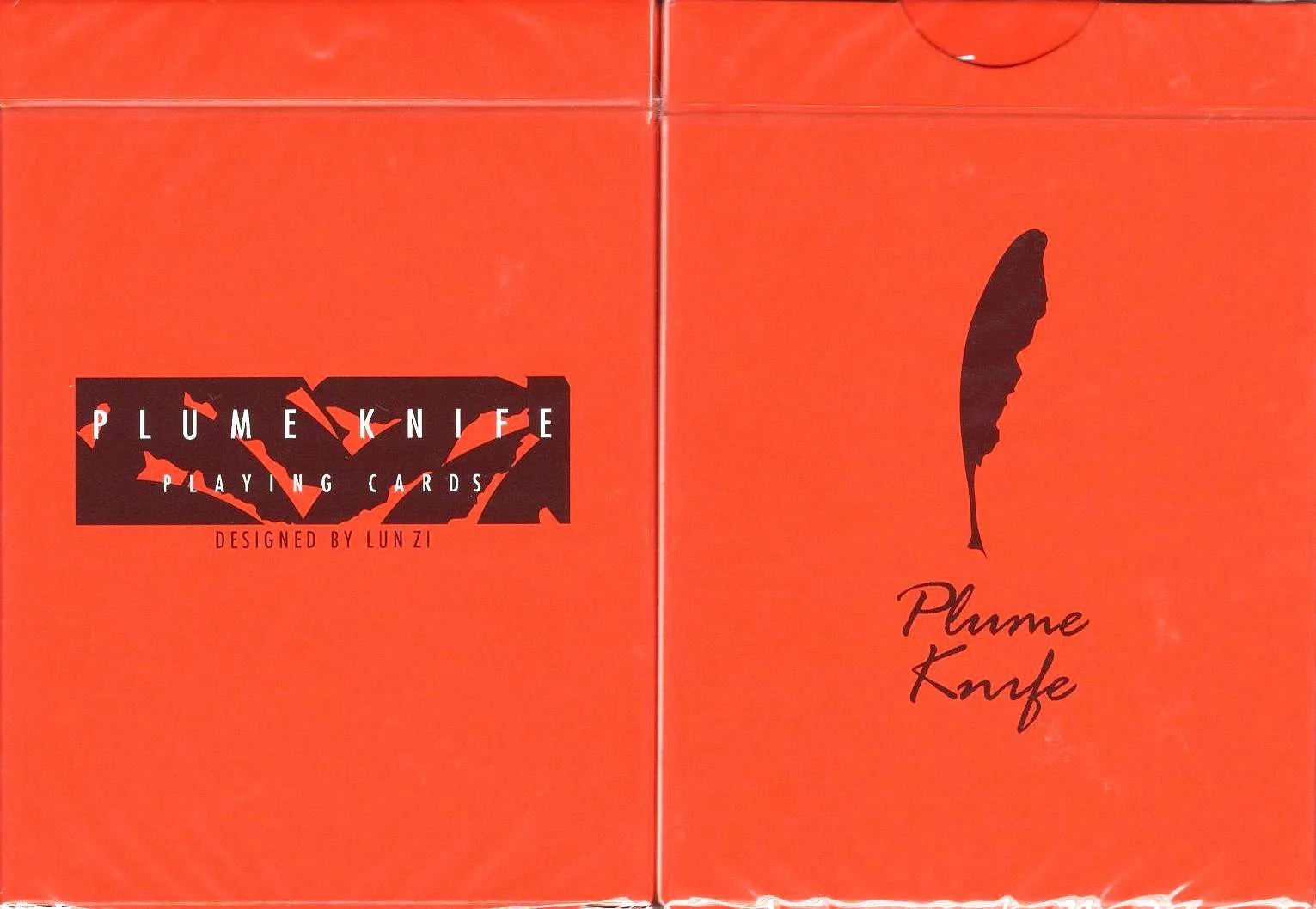 Plume Knife Red Playing Cards
