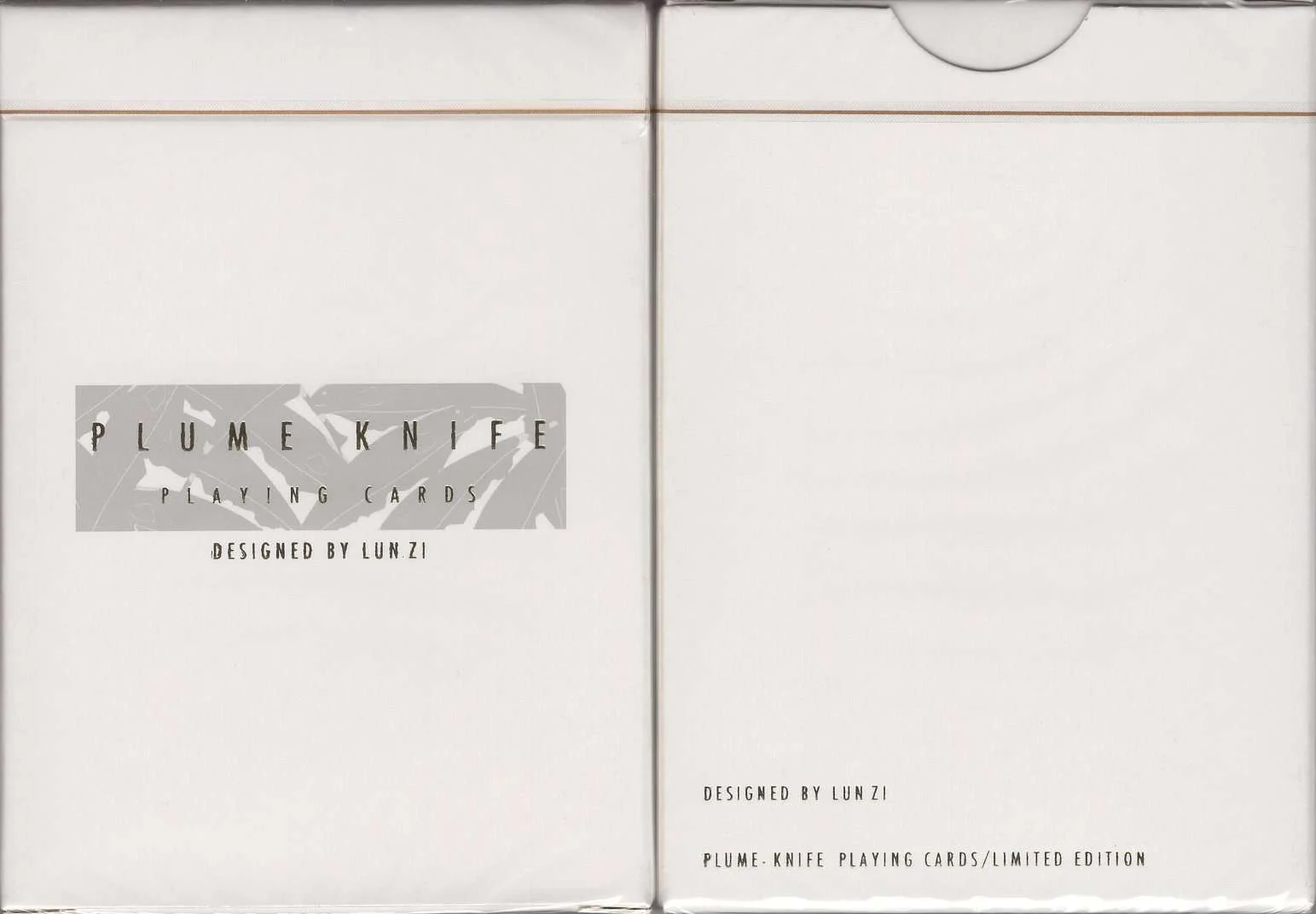 Plume Knife White Playing Cards TCC