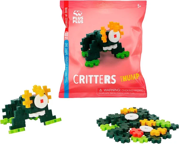 Plus-Plus Critters Thump - 3D Puzzle Building Block Set - 40 Interlocking Pieces STEM Toy for Kids