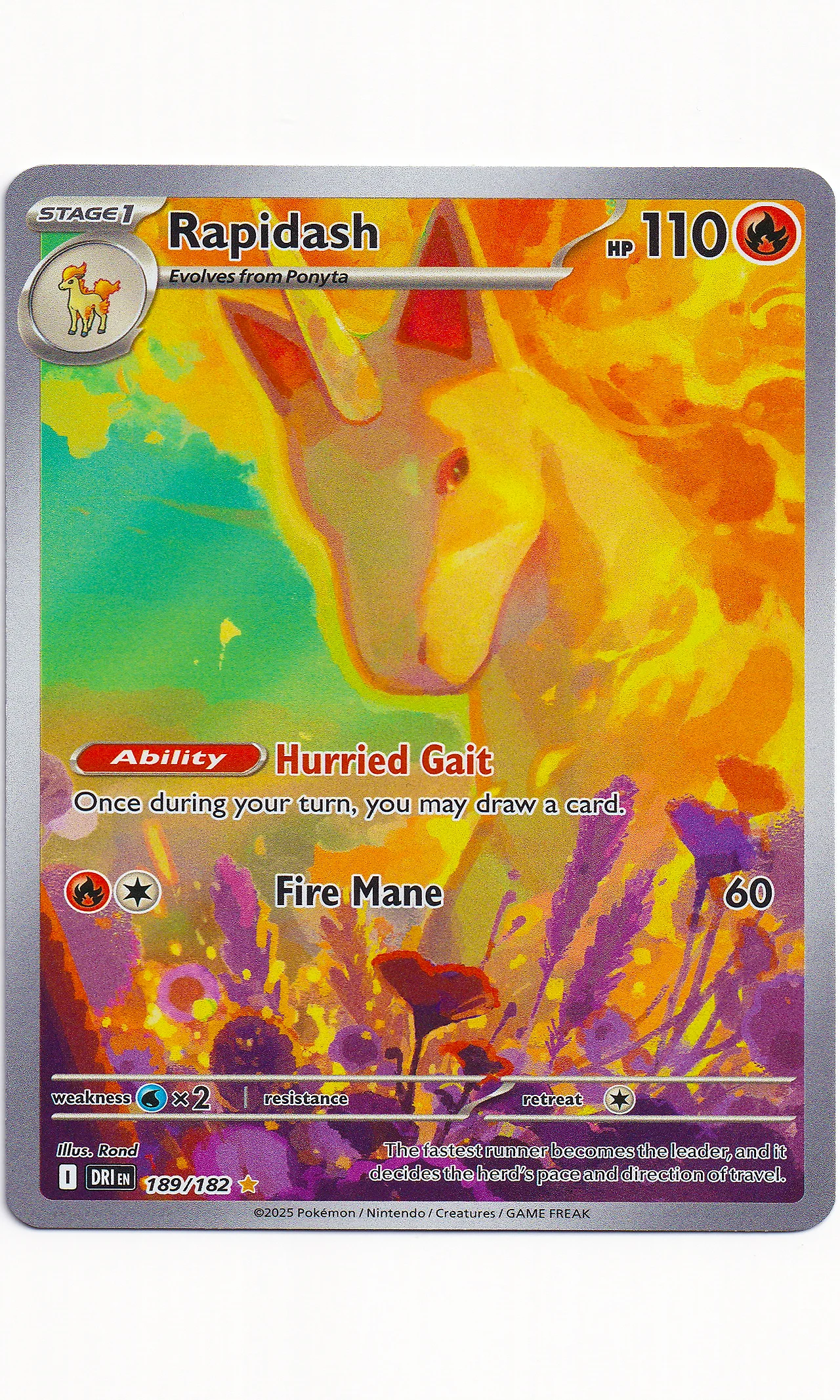 Pokemon - #189 Rapidash (Illustration Rare - Destined Rivals)