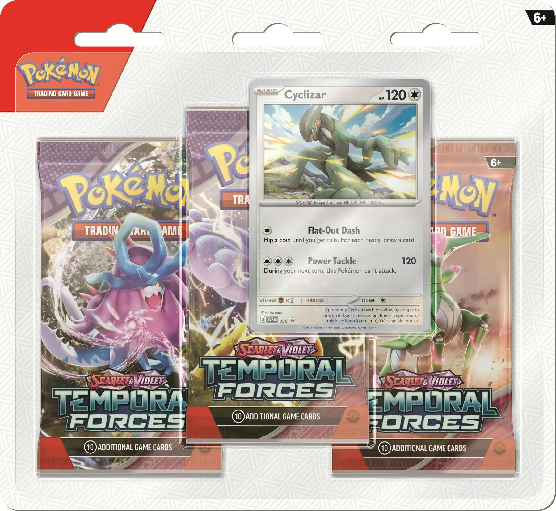 Pokemon Scarlet & Violet: Temporal Forces 3-Booster Pack Blister