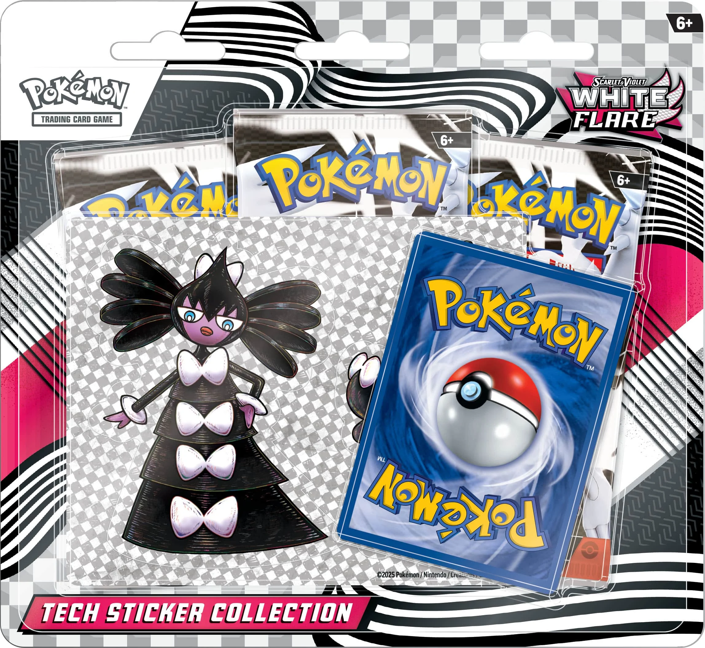 Pokemon TCG Scarlet & Violet 10.5 White Flare Tech Sticker Blister Pack - 3 Packs
