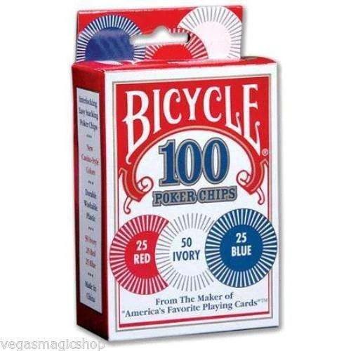 Poker Chips -100 Count- 3 Values - Bicycle Branded
