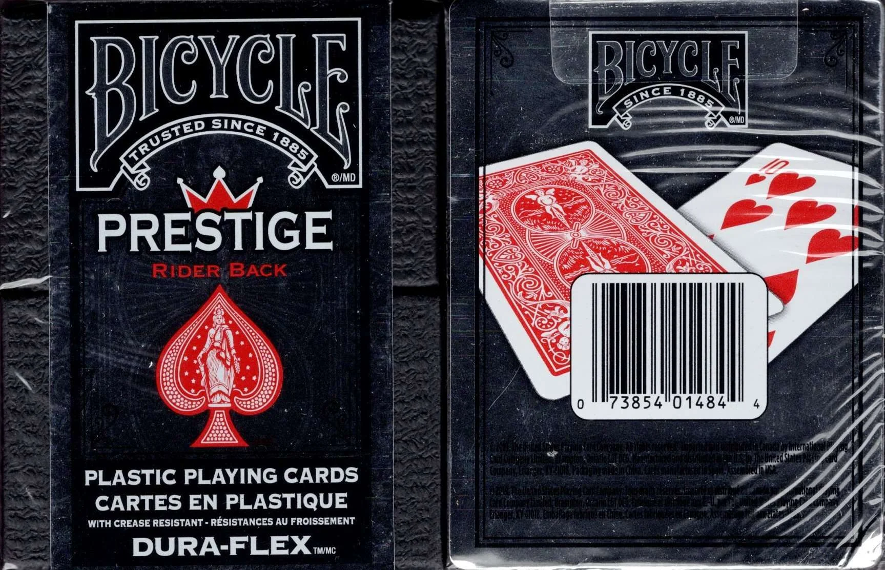 Prestige Plastic Red Bicycle Playing Cards Deck