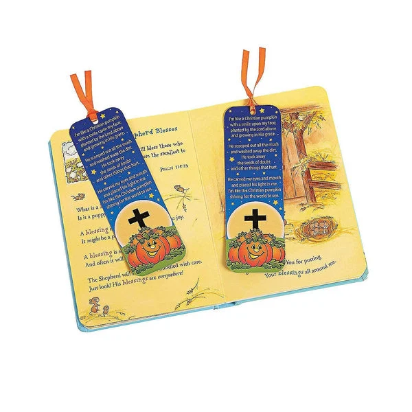 Pumpkin Prayer Bookmarks (bulk set of 48) Christian Halloween Supplies