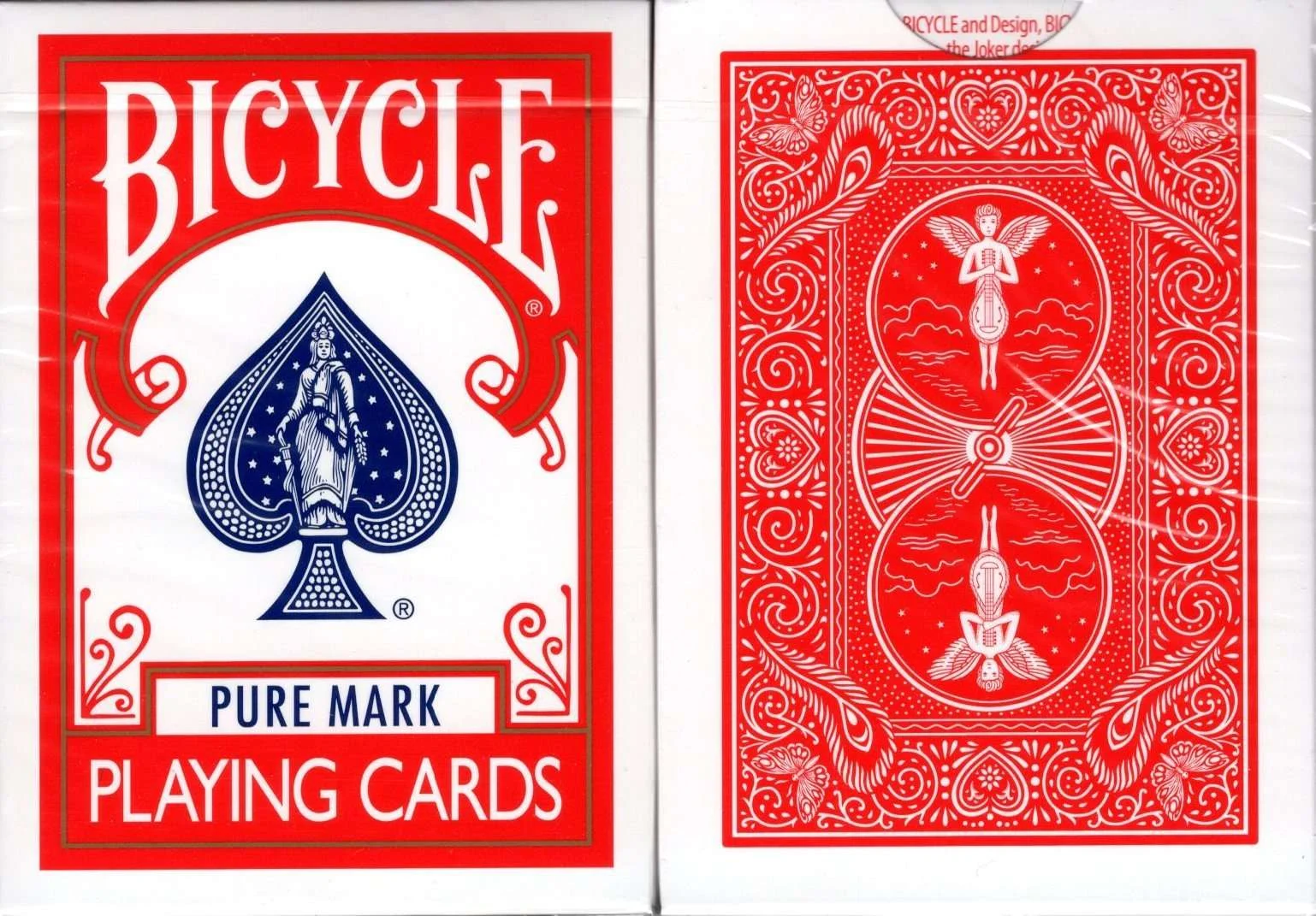 Pure Mark Red Mandolin Back Bicycle Playing Cards