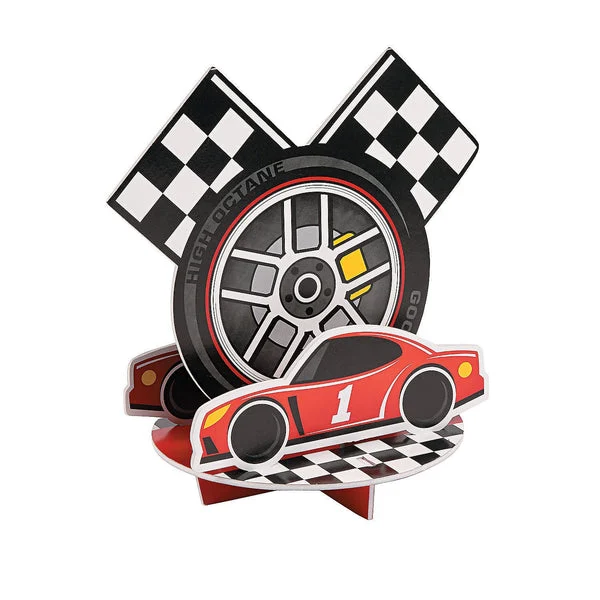 Race Car Birthday Centerpiece - Party Decor - 1 Piece
