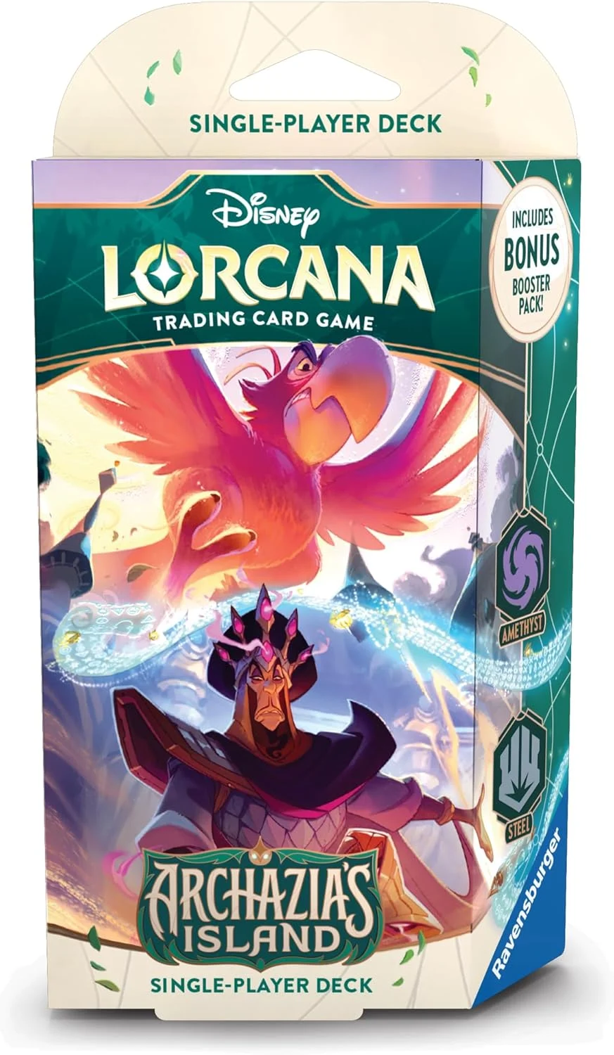 Ravensburger Disney Lorcana TCG: Archazia's Island Single-Player Starter Deck - Amethyst & Steel | Engaging Gameplay | Over 200 Original Disney Artworks | Ideal for Ages 8+